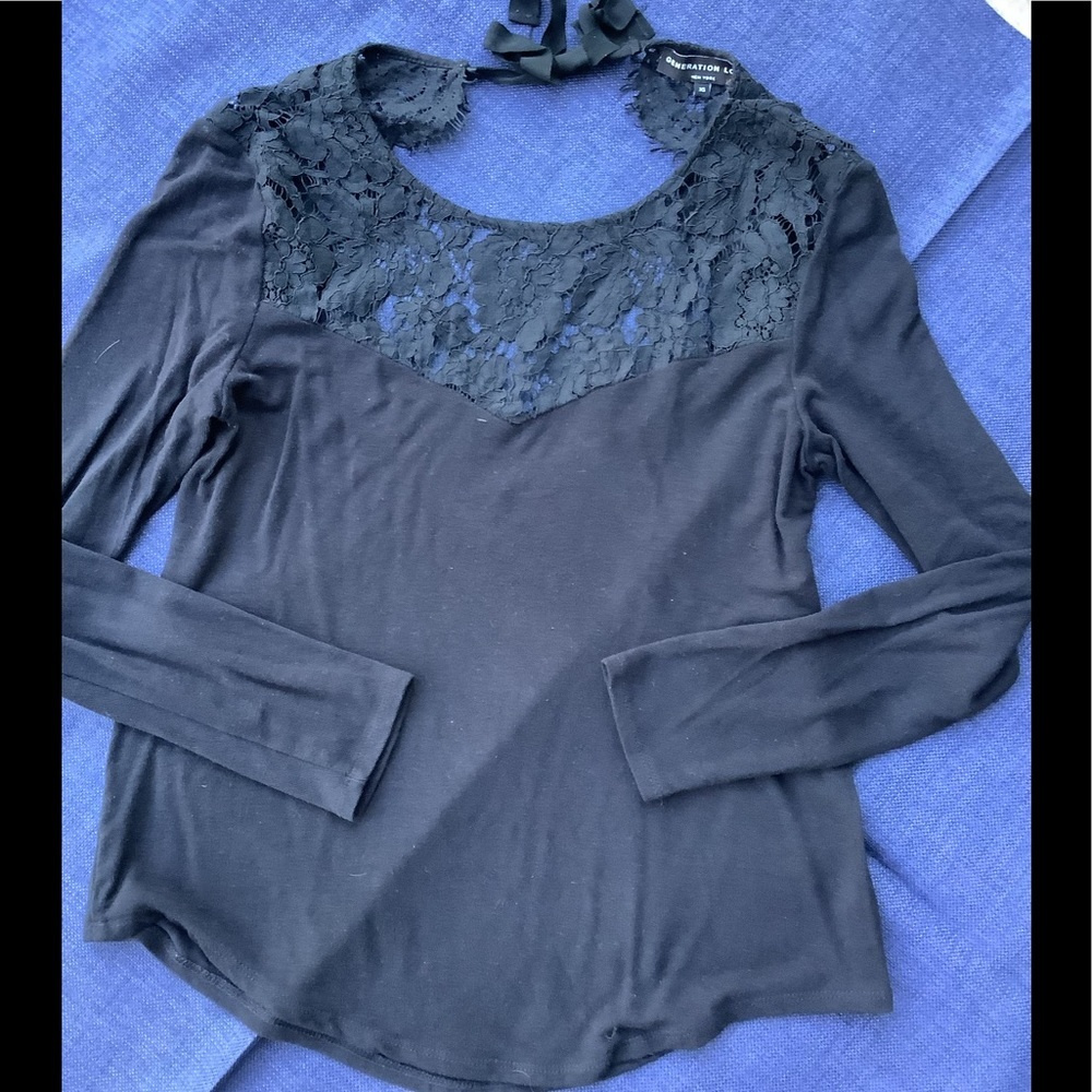 Generation Love Black Cut out Top Sz XS